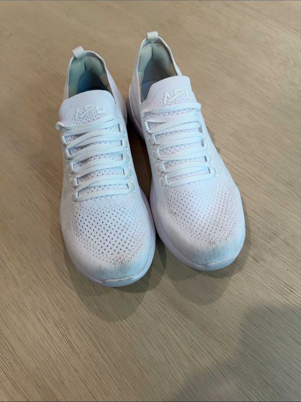 APL Women's White Knit Slip-On Athletic Sneakers